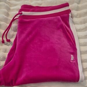 Juicy Couture Fuchsia Velour Joggers